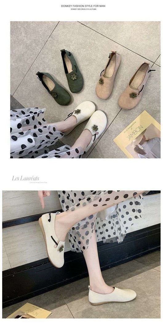 Zapatos Retro Ligeros para Mujer con Estampado de Arvejas - Image 12