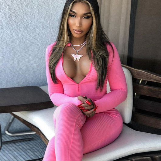 Jumpsuit Deportivo Cuello Alto con Bordado y Ajuste Ceñido para Mujer - Image 11