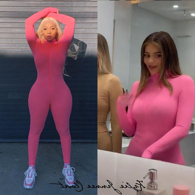 Jumpsuit Deportivo Cuello Alto con Bordado y Ajuste Ceñido para Mujer - Image 19