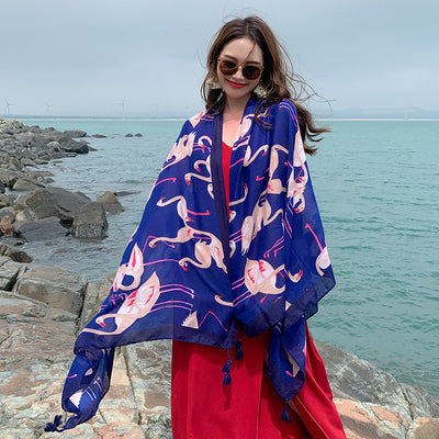 Pañoleta Étnica Oversized para Protección Solar y Estilo - Image 17