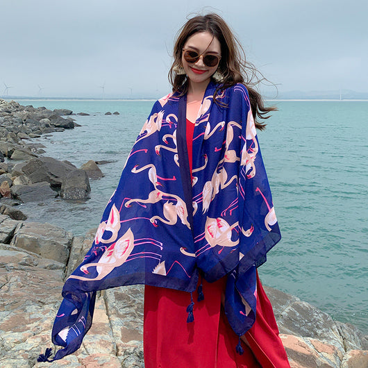 Pañoleta Étnica Oversized para Protección Solar y Estilo - Image 17