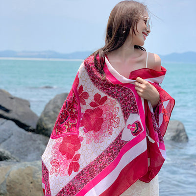 Pañoleta Étnica Oversized para Protección Solar y Estilo - Image 25
