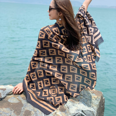 Pañoleta Étnica Oversized para Protección Solar y Estilo - Image 29