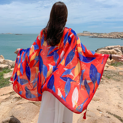 Pañoleta Étnica Oversized para Protección Solar y Estilo - Image 35