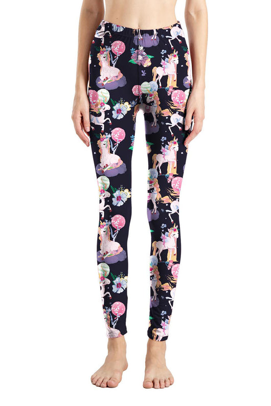Leggings Estampado Graffiti Cartoon Abstracto Europeo y Americano para Mujer - Image 16