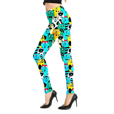 Leggings Estampado Graffiti Cartoon Abstracto Europeo y Americano para Mujer - Image 23