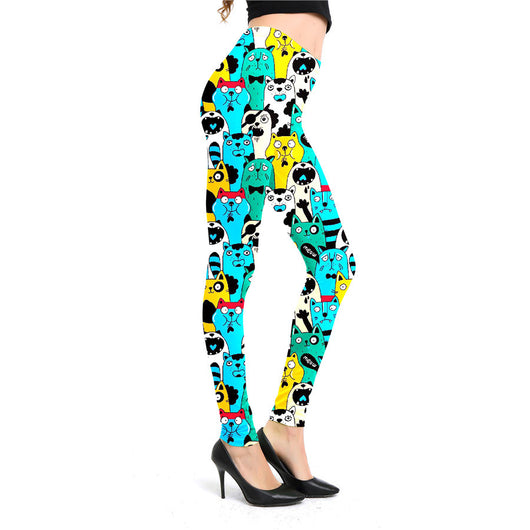 Leggings Estampado Graffiti Cartoon Abstracto Europeo y Americano para Mujer - Image 24