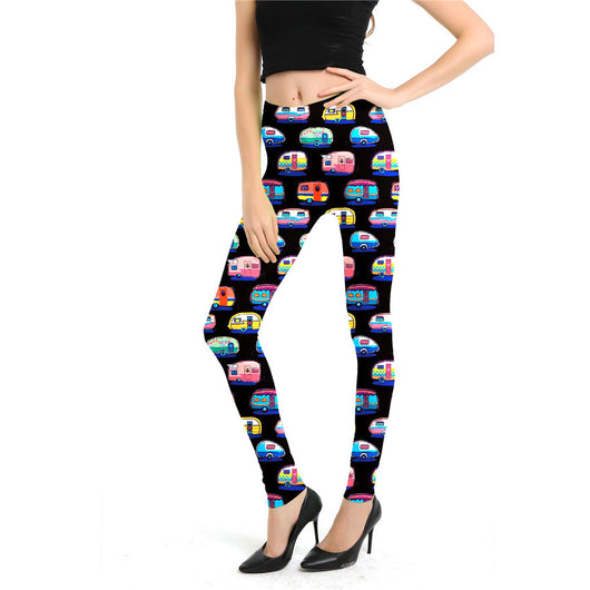 Leggings Estampado Graffiti Cartoon Abstracto Europeo y Americano para Mujer - Image 25