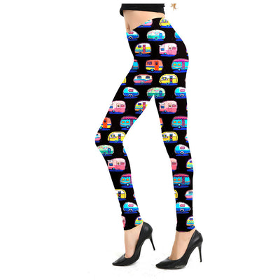 Leggings Estampado Graffiti Cartoon Abstracto Europeo y Americano para Mujer - Image 26