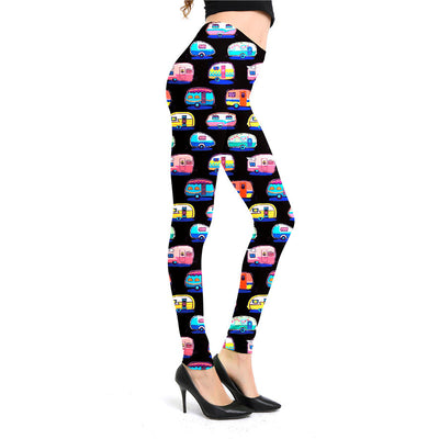 Leggings Estampado Graffiti Cartoon Abstracto Europeo y Americano para Mujer - Image 27