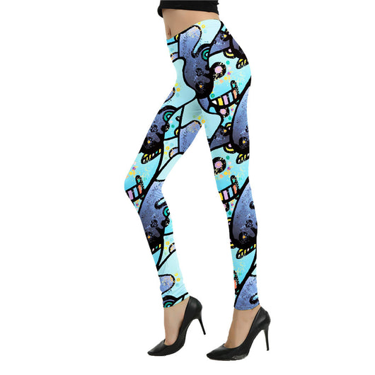 Leggings Estampado Graffiti Cartoon Abstracto Europeo y Americano para Mujer - Image 32