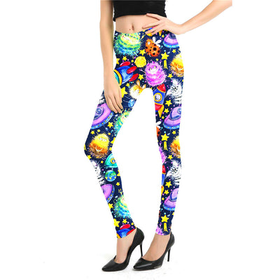 Leggings Estampado Graffiti Cartoon Abstracto Europeo y Americano para Mujer - Image 40