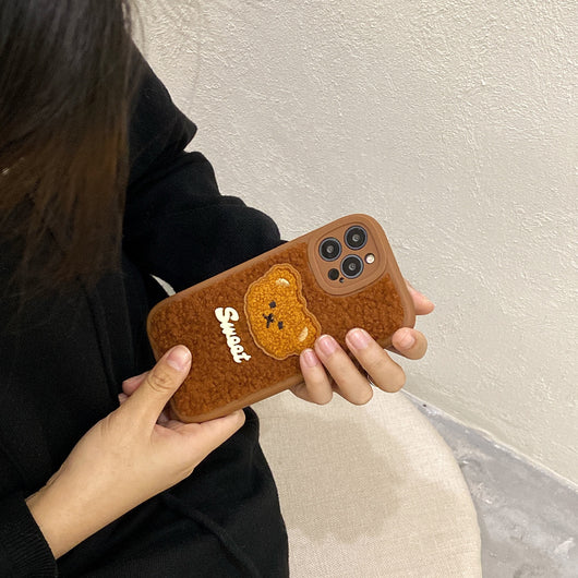 Funda de Celular Oso Peluche 3D Bordado Adorable - Image 12