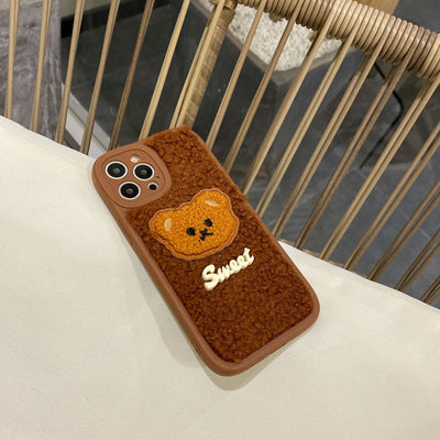 Funda de Celular Oso Peluche 3D Bordado Adorable - Image 16