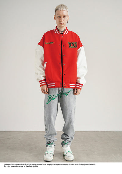 Jeans Skinny Fit con Bordado Retro Estilo Americano para Hombre - Image 19