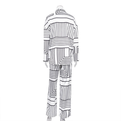 Conjunto de Dos Piezas: Blusa Satinada con Estampado Europeo y Americano para Mujer - Image 16