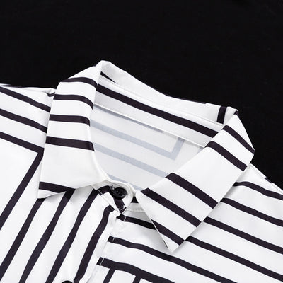 Conjunto de Dos Piezas: Blusa Satinada con Estampado Europeo y Americano para Mujer - Image 17
