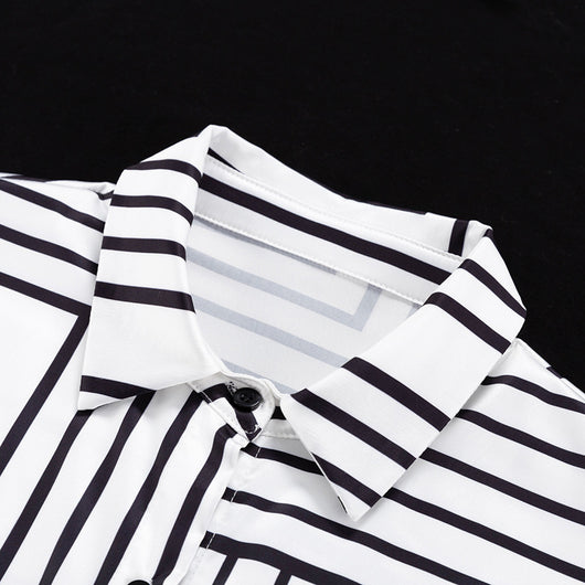 Conjunto de Dos Piezas: Blusa Satinada con Estampado Europeo y Americano para Mujer - Image 17