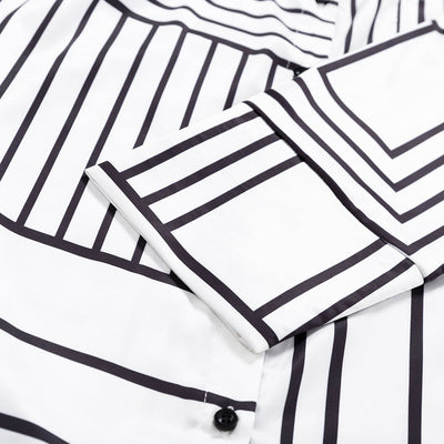Conjunto de Dos Piezas: Blusa Satinada con Estampado Europeo y Americano para Mujer - Image 20