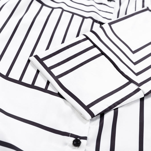 Conjunto de Dos Piezas: Blusa Satinada con Estampado Europeo y Americano para Mujer - Image 20