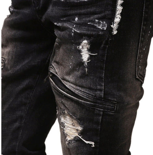 Pantalones Vaqueros Vintage Desgastados para Hombre - Image 5