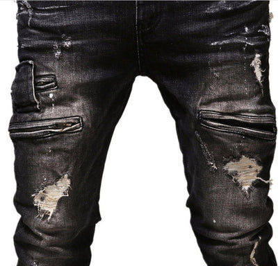 Pantalones Vaqueros Vintage Desgastados para Hombre - Image 6