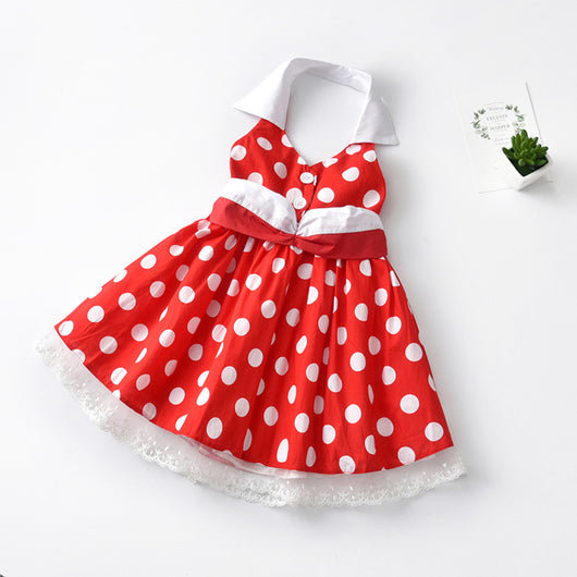Vestido Princesa Niña con Lunares Blancos - Algodón Suave y Elegante - Image 11