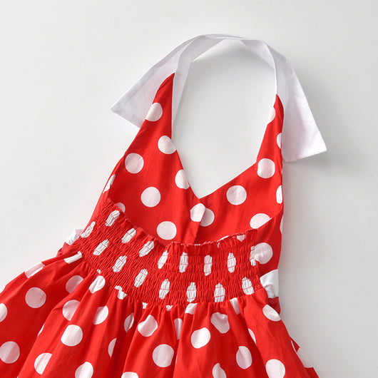Vestido Princesa Niña con Lunares Blancos - Algodón Suave y Elegante - Image 12