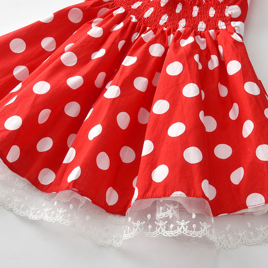 Vestido Princesa Niña con Lunares Blancos - Algodón Suave y Elegante - Image 14