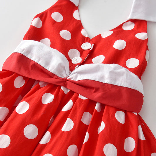 Vestido Princesa Niña con Lunares Blancos - Algodón Suave y Elegante - Image 18
