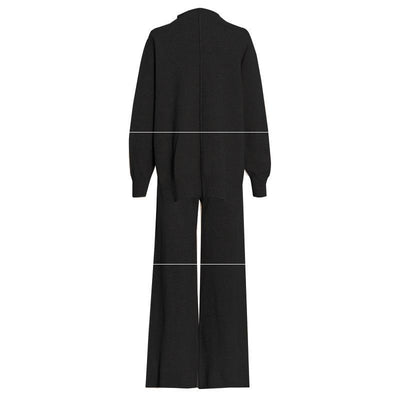 Conjunto de Pantalón Ancho y Suéter Tejido Grueso para Mujer - Image 8