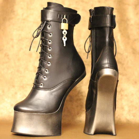 Botas Tobilleras de Tacón Ultra Alto 18cm Efecto Pezuña - Image 9
