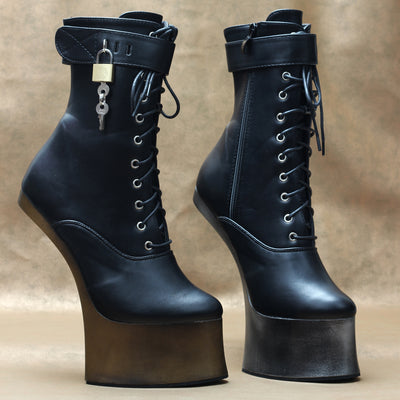 Botas Tobilleras de Tacón Ultra Alto 18cm Efecto Pezuña - Image 11
