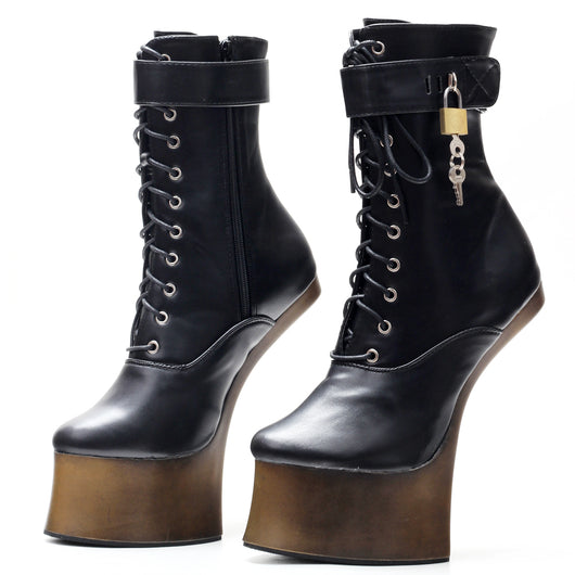 Botas Tobilleras de Tacón Ultra Alto 18cm Efecto Pezuña - Image 17