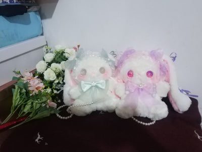 Bolsa Mensajera Peluche Conejo Lop Ears - Diseño Artesanal Adorable - Image 24