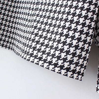 Camisa Retro Cuadros Houndstooth Talla Grande para Mujer - Image 15
