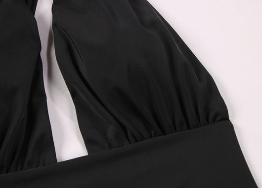Traje de Baño Monocolor Asimétrico de Cintura Alta - Image 15