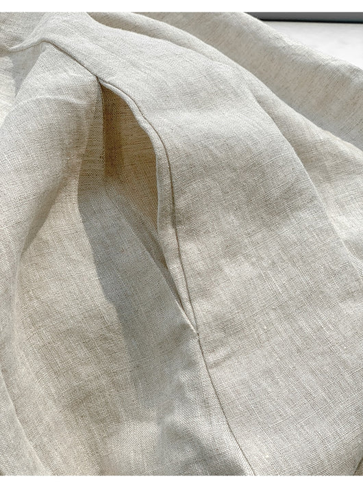 Vestido de Algodón y Lino con Hombros Descubiertos y Amarre Suelto - Image 13