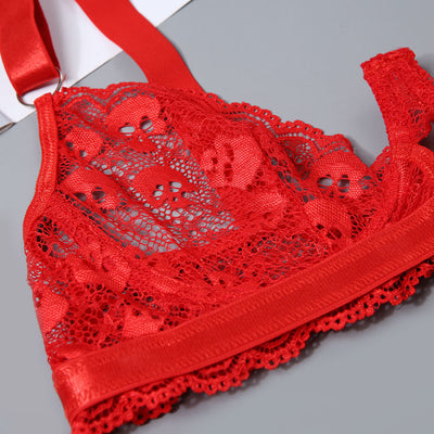 Conjunto de Lencería Erótica con Encaje Calado y Detalles Huecos - Image 6