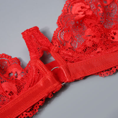 Conjunto de Lencería Erótica con Encaje Calado y Detalles Huecos - Image 7