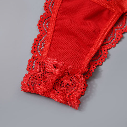 Conjunto de Lencería Erótica con Encaje Calado y Detalles Huecos - Image 8