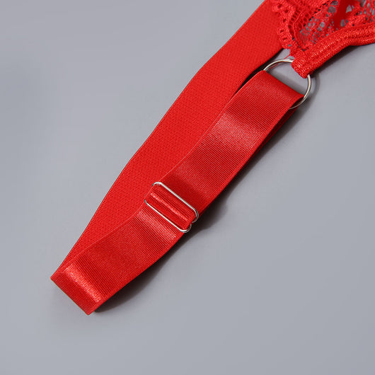 Conjunto de Lencería Erótica con Encaje Calado y Detalles Huecos - Image 10