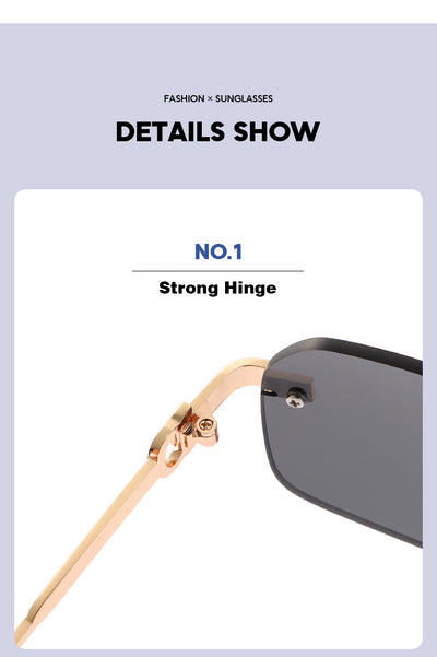 Gafas de Sol Cuadradas con Corte de Cristal Irregular - Image 19