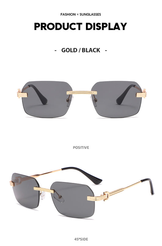 Gafas de Sol Cuadradas con Corte de Cristal Irregular - Image 25