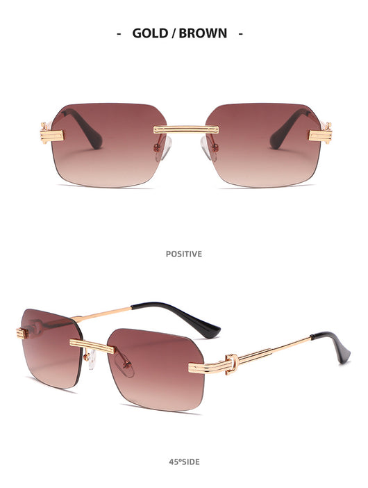 Gafas de Sol Cuadradas con Corte de Cristal Irregular - Image 26
