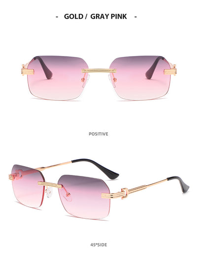 Gafas de Sol Cuadradas con Corte de Cristal Irregular - Image 29