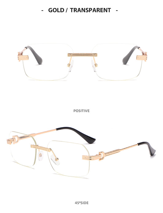 Gafas de Sol Cuadradas con Corte de Cristal Irregular - Image 30