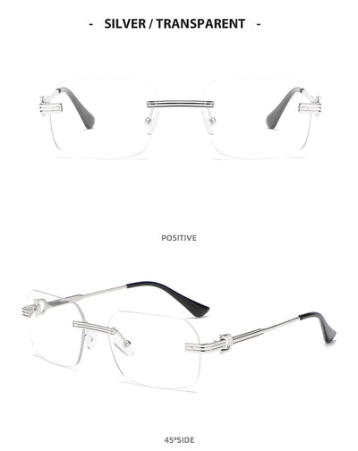 Gafas de Sol Cuadradas con Corte de Cristal Irregular - Image 31