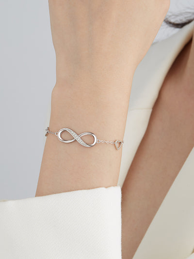 Pulsera de Plata Esterlina 925 con Símbolo de Infinito '8' para Mujer - Image 5
