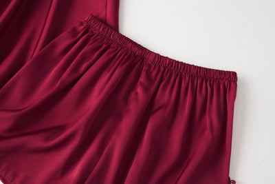 Pijama Enterizo de Seda con Tirantes y Almohadilla en el Pecho - Image 31